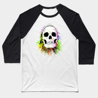 Colorful Skull Baseball T-Shirt